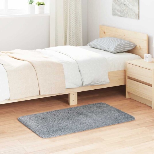 Flossteppe med lang luv NAVARRA sølvgrå 60x100 cm polyester 8721158557988 Flossteppe med lang luv NAVARRA sølvgrå 60x100 cm polyester 8721158557988