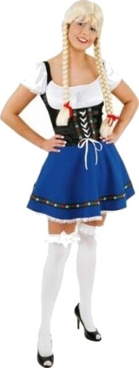 Orlob Karneval Sexy Dirndl Blå Og Sort Orlob Karneval Sexy Dirndl Blå Og Sort