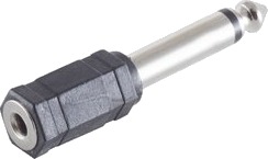 Shiverpeaks Bs57001 6.3 Mm 3.5Mm Sort Rustfritt Stål Hankjønn/Hunkjønn Rett 1 Stykker