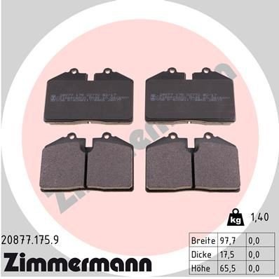 Bremseklosser ZIMMERMANN 20877.175.9