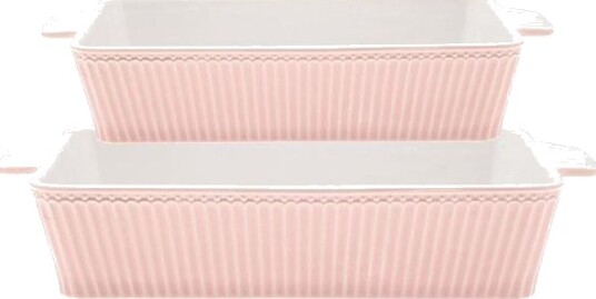 GreenGate Alice ildfast form sett med 2 stk pale pink GreenGate Alice ildfast form sett med 2 stk pale pink