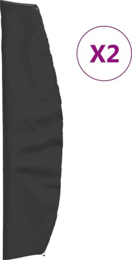 vidaXL Hageparasollrekk 2 stk 265x50/70/40 cm 420D oxfordstoff vidaXL Hageparasollrekk 2 stk 265x50/70/40 cm 420D oxfordstoff