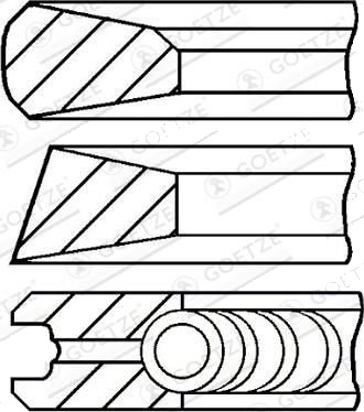 Stempelringsett GOETZE ENGINE 08 744700 00