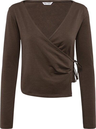 Organic Basics Everyday Wrap Top   Brown   L