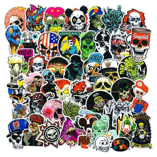 Pakke med Klistremerker - Skulls