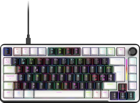 NOS C550 Gamingtastatur Svart/Hvit 396300
