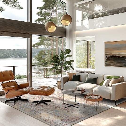Wilton teppe Douz blå/multi Størrelse: 160 x 230 cm
