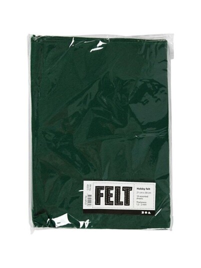 Creativ Company Hobby Felt Dark Green A4 10 Sheets