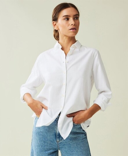 Lexington Sanna Organic Oxford Shirt Hvit XL