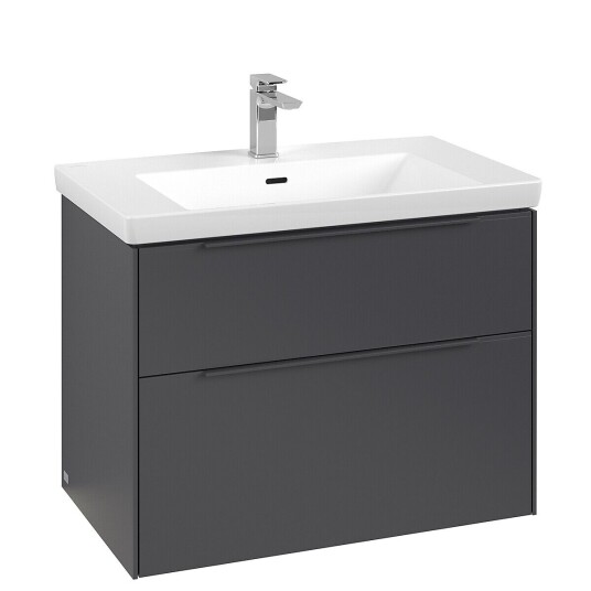 Villeroy & Boch  Subway 3.0 Servantskap m/2 skuffer 772x576x478 mm Grafitt Matt