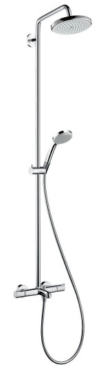 Hansgrohe Croma Showerpipe 220 Ø220 mm, 1jet, Kartermostat, Krom Hansgrohe Croma Showerpipe 220 Ø220 mm, 1jet, Kartermostat, Krom