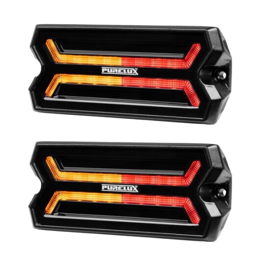 Bremselys / Posisjonslys / Blinklys PURELUX Panther Core R   12/24V / 24W / 105 mm 2 stk