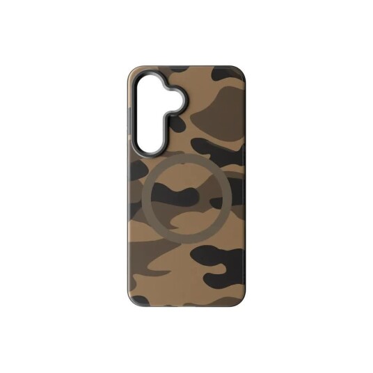 Forcell F Protect Levels Dual Layer 4D Deksel for Samsung Galaxy S25   Kompatibel med MagSafe Desert Camo