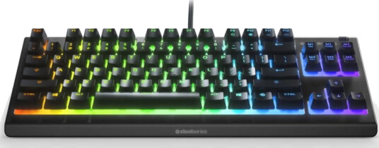 SteelSeries Apex 3 TKL Gamingtastatur med RGB-belysning - Nordisk Layout - Sort