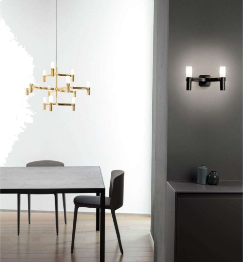 Crown Minor Pendel Black Plated Nemo Lighting Spisestue