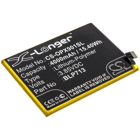 OPPO Realme 3 pro batteri (4000 mAh 3.85 V, Sort)