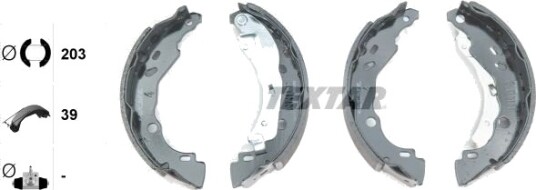 Bremsesko sett TEXTAR 91083200