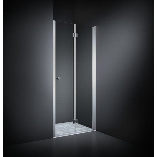 Dansani Match dusjdør, niche, 101,5 cm, klart glass, satin profil