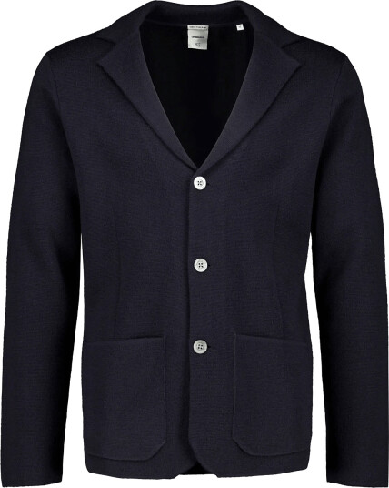 Lindbergh Black 1927: Merino Blend Knitted Blazer Navy L