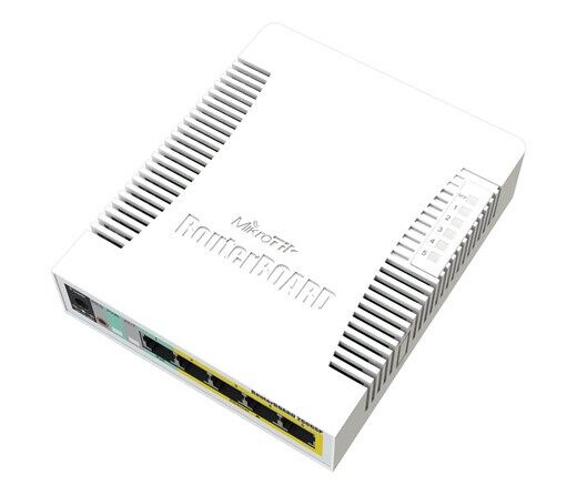 MikroTik RouterBOARD RB260GSP 5x Gigabit PoE out Ethernet Smart Switch SFP cage plastic case SwOS (4752224002297)