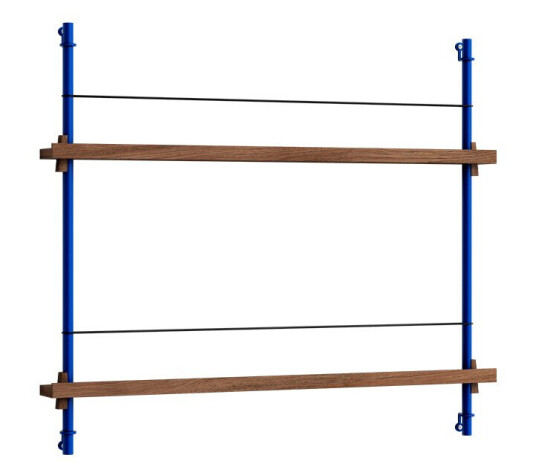 Moebe Magazine Shelving 65 Hylle Smoked Oak/Deep Blue Lampemesteren