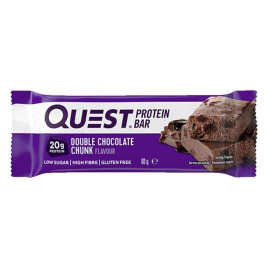Quest bar double chocolate chunk 60 gr Quest bar double chocolate chunk 60 gr