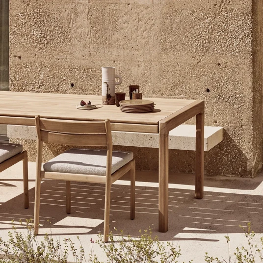 Ethnicraft Jack Spisestol Teak/Off White Ethnicraft Jack Spisestol Teak/Off White