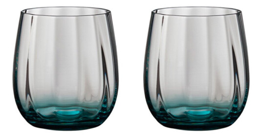 Aida Søholm Sonja vannglass 30 cl 2 stk petrol blue Aida Søholm Sonja vannglass 30 cl 2 stk petrol blue