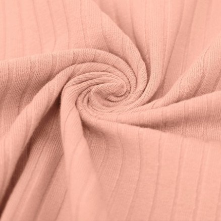 Balsløw Jersey Rib Cotton Stoff 140cm 1611 Lyserød 50cm