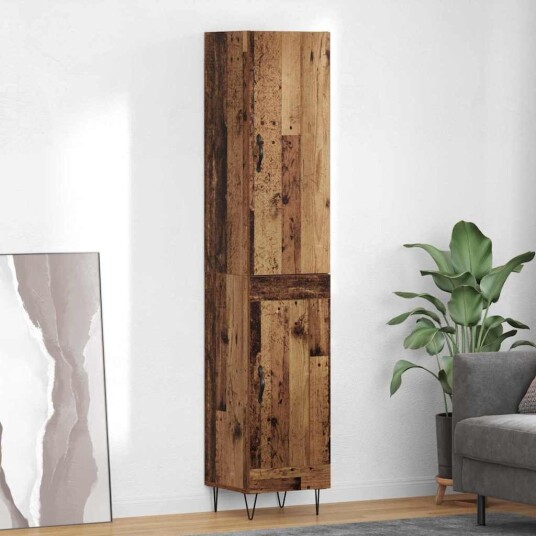 Høyskap Gammelt tre 69,5 x 34 x 180 cm Konstruert tre