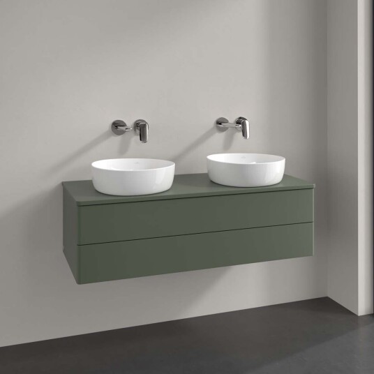 Villeroy & Boch Antao Servantskap med 2 skuffer 120x50x36 cm u/lys Grønn Matt Villeroy & Boch Antao Servantskap med 2 skuffer 120x50x36 cm u/lys Grønn Matt