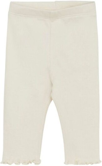 HUTTEliHUT Rib leggings til baby Antique White