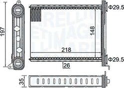 Varmeapparat register MAGNETI MARELLI 350218464000