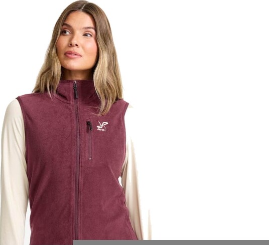 Revolutionrace Hiker Fleece Vest Dame Mauve Wine XL Dame Overdeler Fleece & midlayers