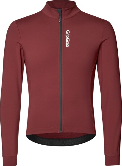 Gripgrab Men's Gripgrab Ride Thermal Long Sleeve Jersey Dark Red XL