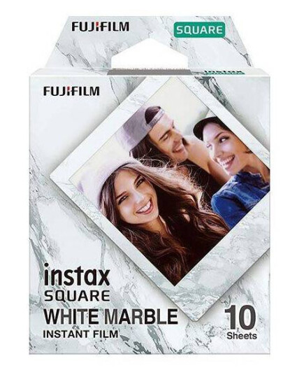 INSTAX Square film. 10 stykker. Hvid marmor INSTAX Square film. 10 stykker. Hvid marmor