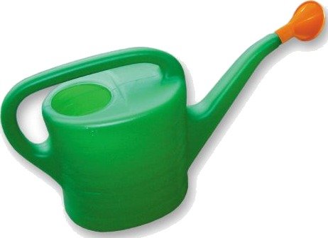 Bradas Vannkanne 5 Liter Grønn/Orange I Kraftig Pvc Med Ergonomisk Grep Og Lang Tut - 1 Stk (Ktk05)
