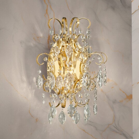Vegglampe Stars of Light Fenoullet dimmbar Gull / Messing Stue Glass 29 37 Gull / Messing