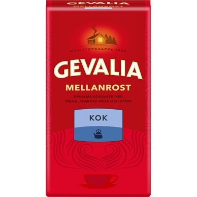 Gevalia Kokekaffe Mellanrost 450g, 12 stk.