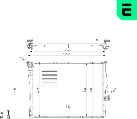 ERA 673015 Radiator motorkjøling