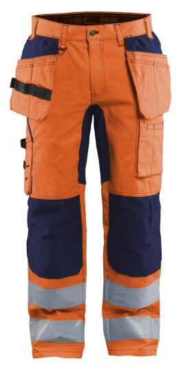 Blakläder 155218115389C44 Arbeidsbukse Varslingoransje Marinebla C44