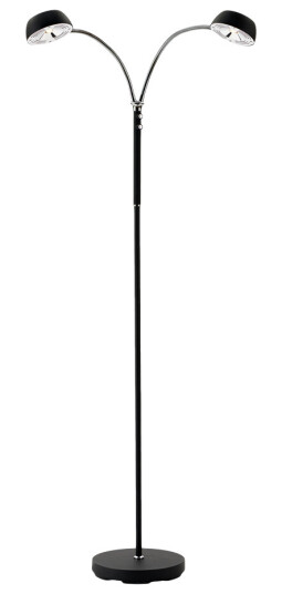JONAS 2 Gulvlampe med dimmer – Matt svart 2x5W LED H 140 cm