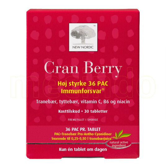 New Nordic Cran Berry 30 Tabletter New Nordic Cran Berry 30 Tabletter