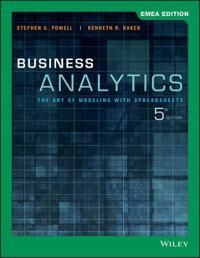 Business Analytics Av Stephen G. (Dartmouth College Hanover Nh) Powell, Kenneth R. (Dartmouth College Hanover Nh) Baker