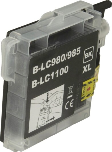 Blekkpatron til Brother LC1100BK / svart patron LC980BK og LC985BK / passer Brother DCP og MFC