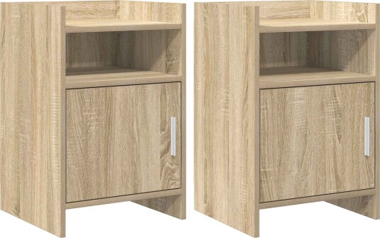 Nattbord 2 pcs Sonoma eik 40 x 36 x 60 cm Konstruert tre
