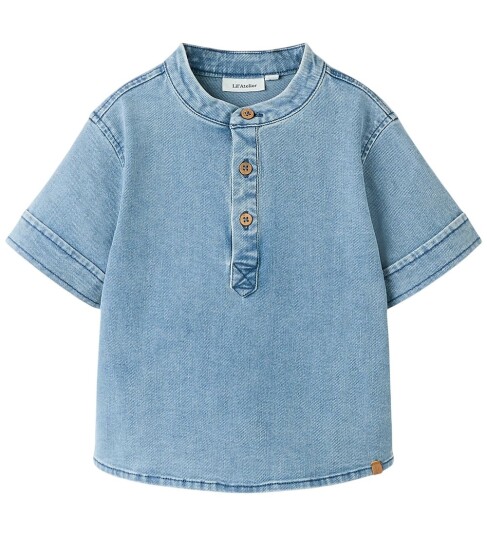 Lil"Atelier Nmmdeva Ss Loose Dnm Shirt 2024 Es Lil Blue 92