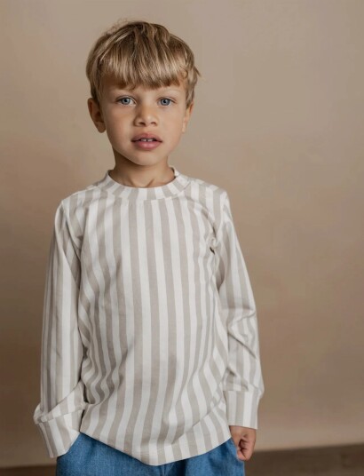 Hanevild Striped Blouse   Boy   Beige   122/128