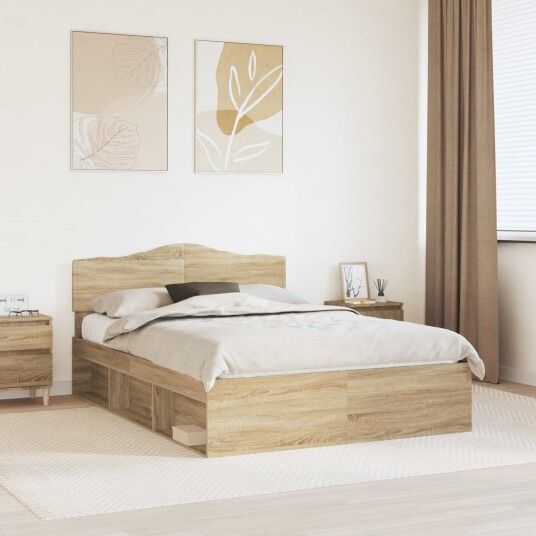  Sengestamme med hodegjerde Sonoma 140 x 190 cm Massiv furu