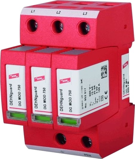 Dehn Overspenningsvern Type 2 3P 15kA 3kV Dehn Overspenningsvern Type 2 3P 15kA 3kV